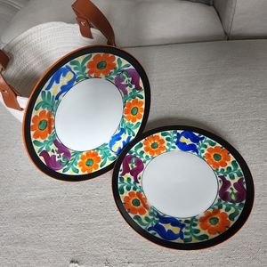 Phoenix China Cecho Slovakia Czech Handpainted Moravian Art Plates